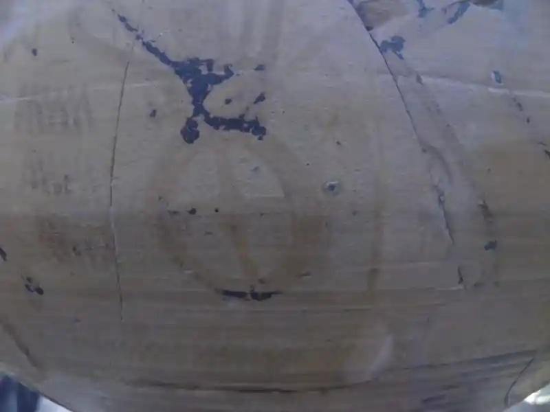 Pre-Christian cross inside a circle on a potrry spouted 'krater'